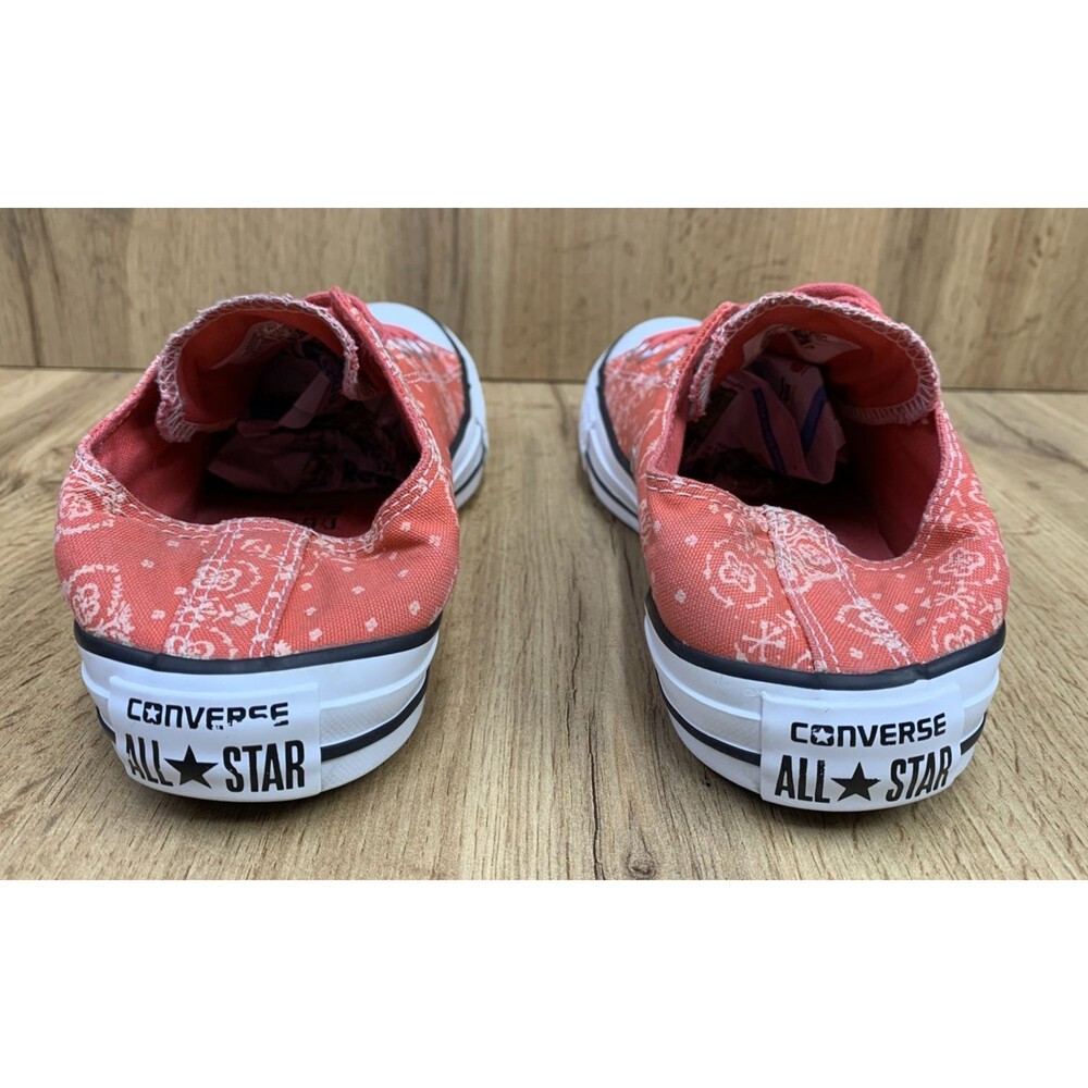 Converse Chuck Taylor All Star Ox Bandana Print Coral Canvas Shoes Womens 8 - Picture 7 of 12